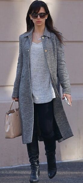 Female Celebrity Boots &amp; Leather - Hilaria Baldwin