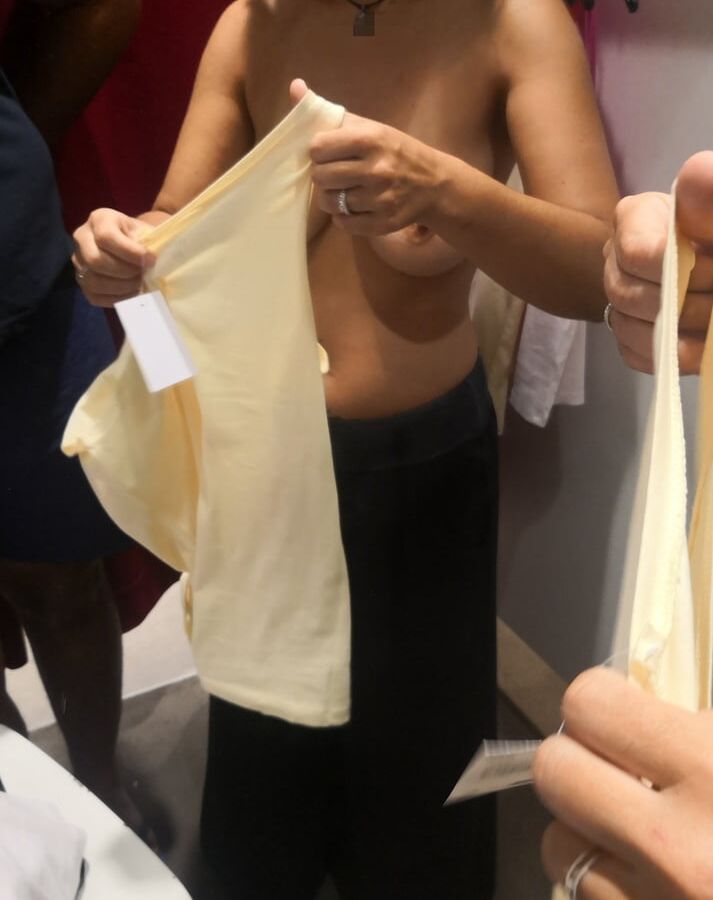 exhibitionist wife - dressing room
