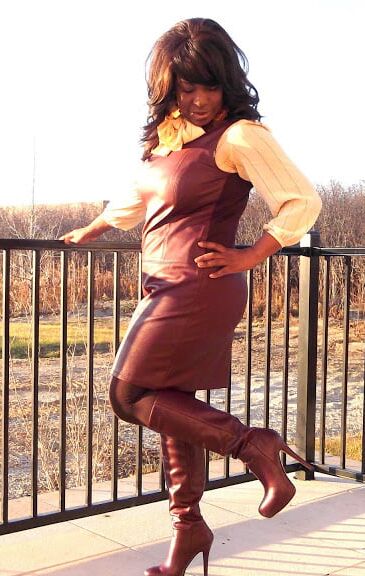 Ebony Goddess wearing Boots no.