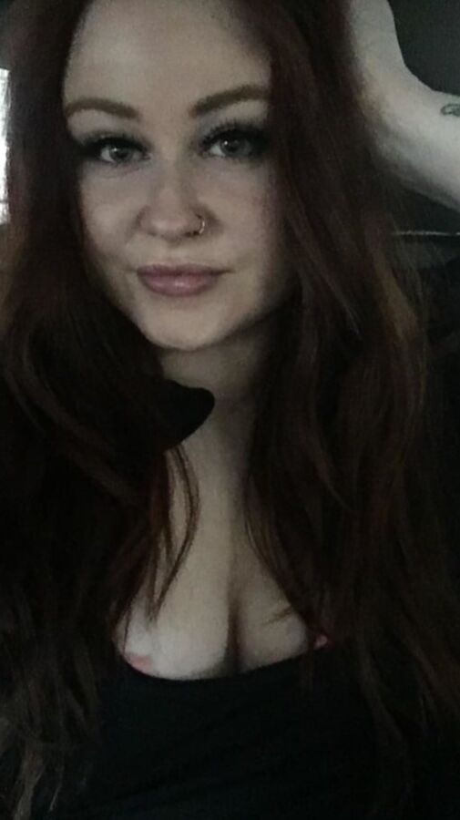 Sexy Redhead BBW Cumdumpster Slut MILF Shows Holes And Tits