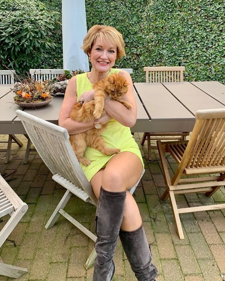 My Dutch amateur mature teacher Katrin at home