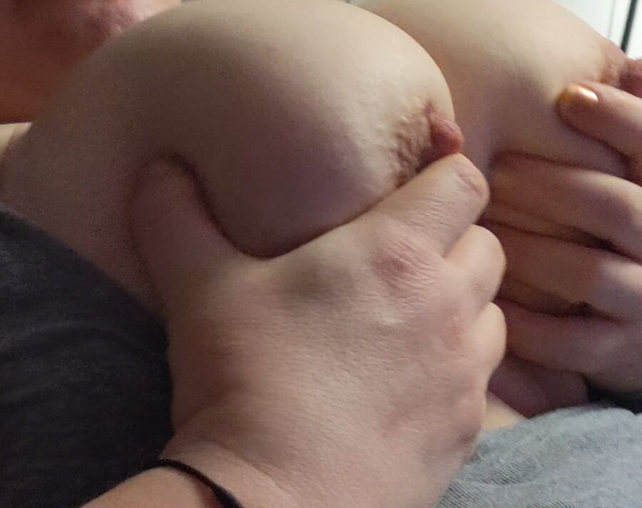 Bbw wife playing with big tits