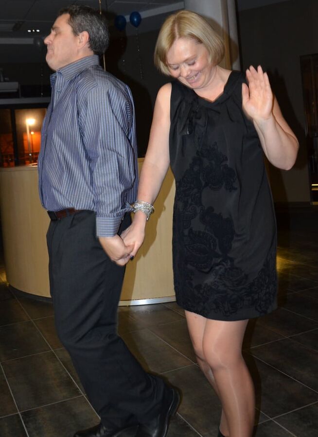 Pantyhose gilf on party