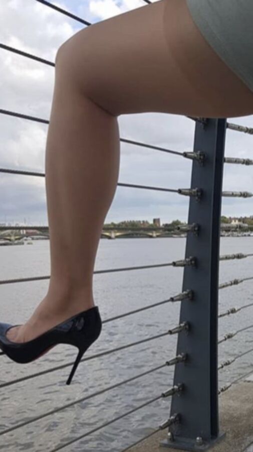 Wearing vintage stockings on V E Day for all our Heroes