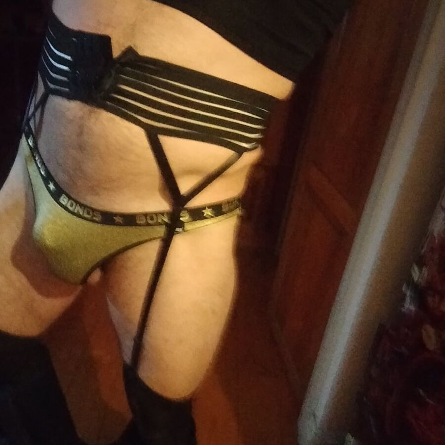 Horny as wearing my wife&;s knickers