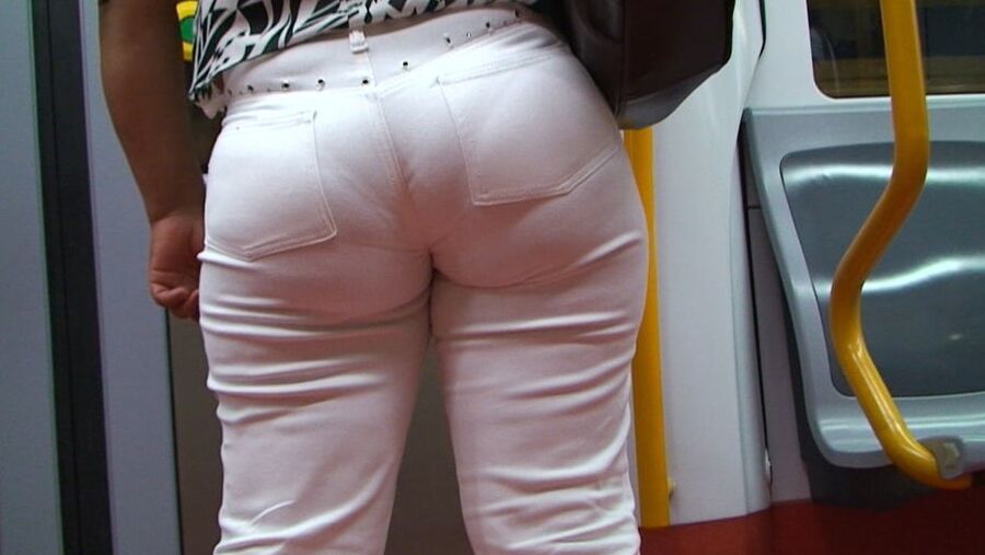 hungry mature ass in white pants