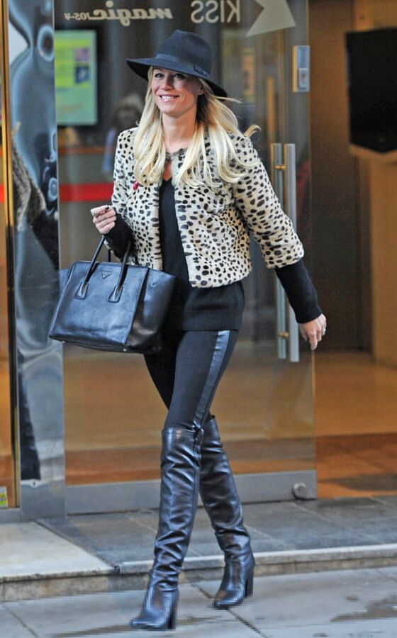 Female Celebrity Boots &amp; Leather - Denise Van Outen
