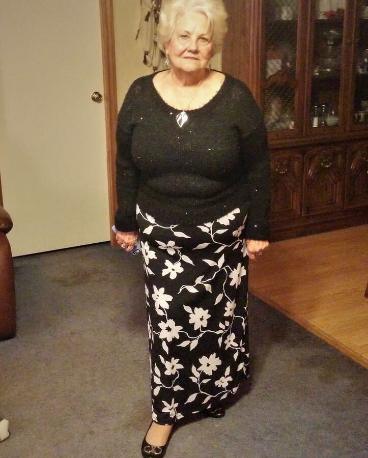 Clothed Granny - Big Boobs