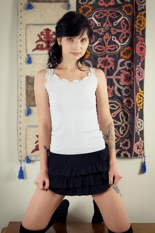 Voodoo small tits schoolgirl with tight pussy