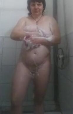 Russian mature in shower