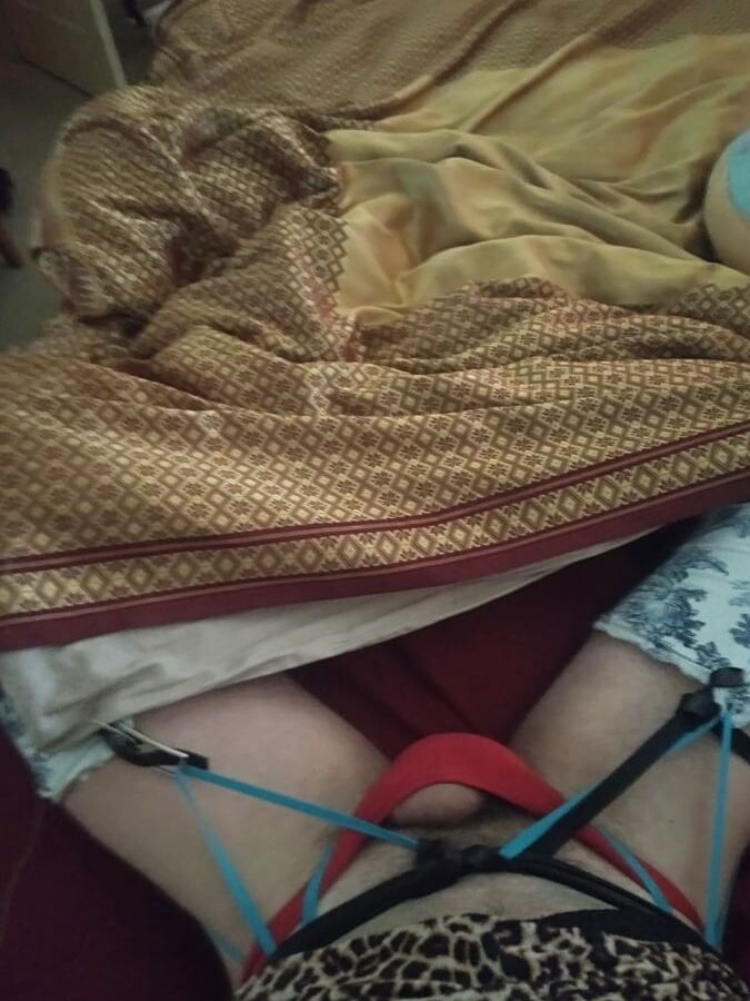 Horny as wearing my wife&;s knickers
