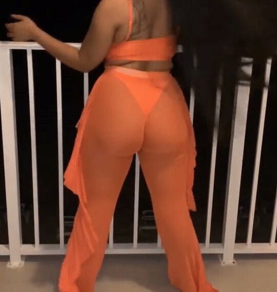 Orange Pants Orange Thong