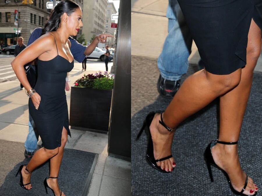 Melanie Brown&;s sexy Legs feet and high heels