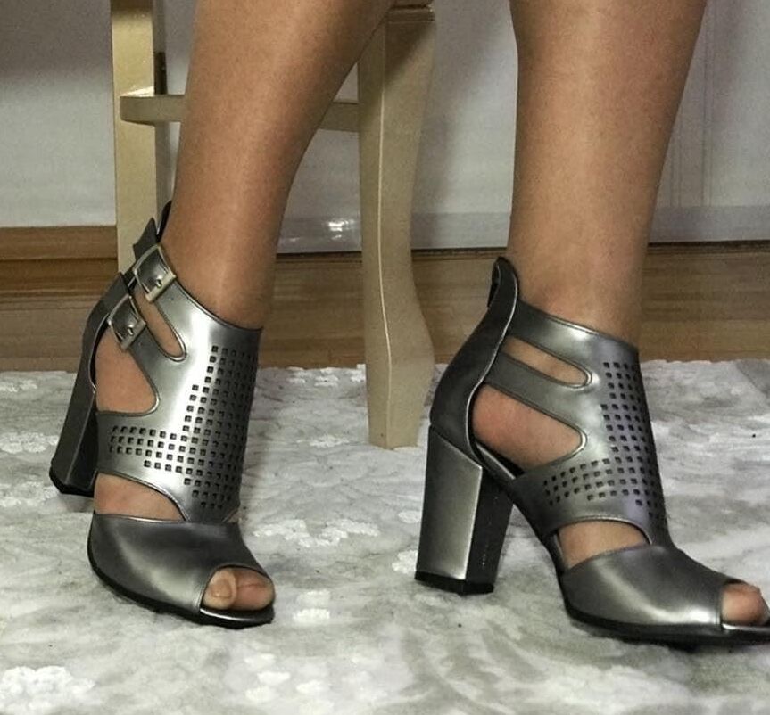mature friend feet in nylon