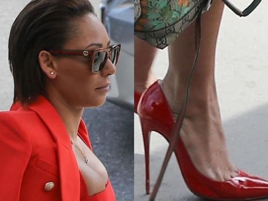 Melanie Brown&;s sexy Legs feet and high heels