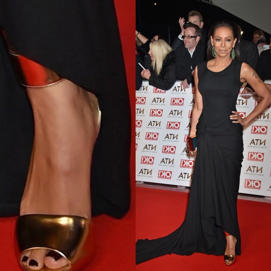 Melanie Brown&;s sexy Legs feet and high heels