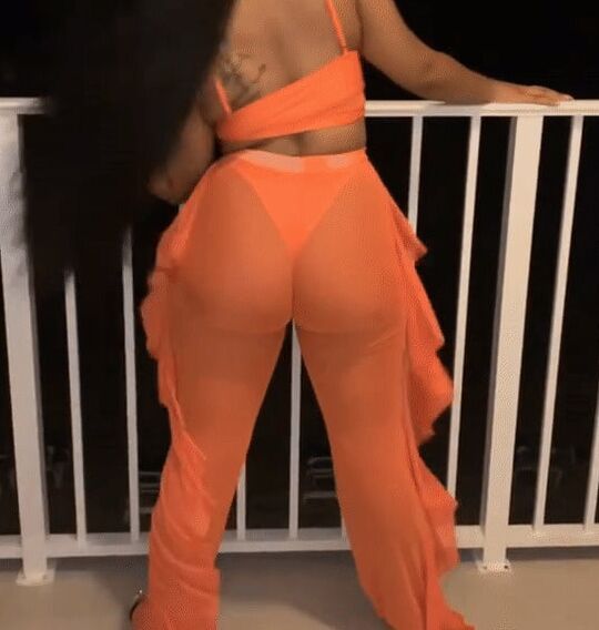 Orange Pants Orange Thong
