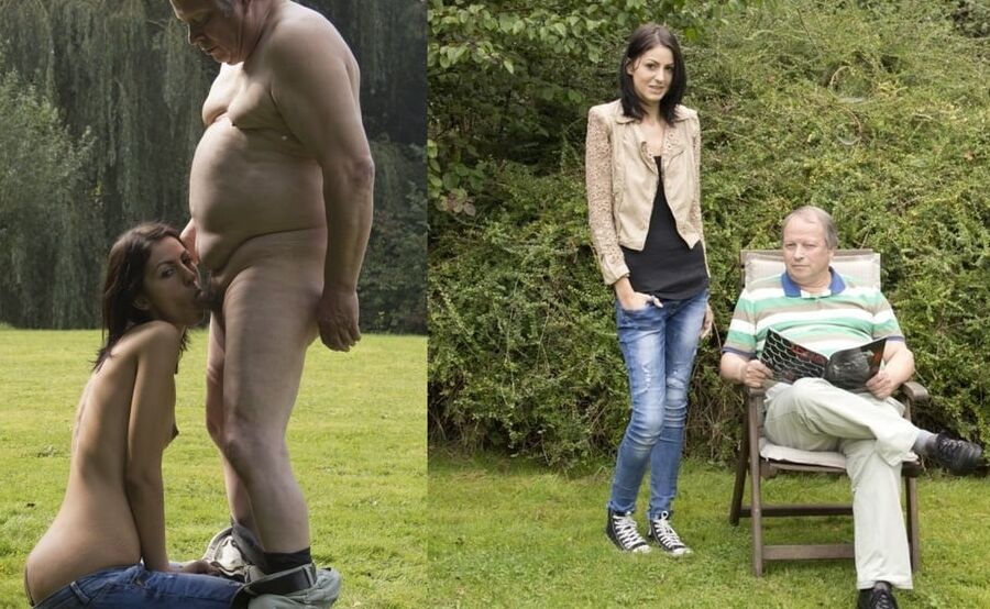 Before and after old and young
