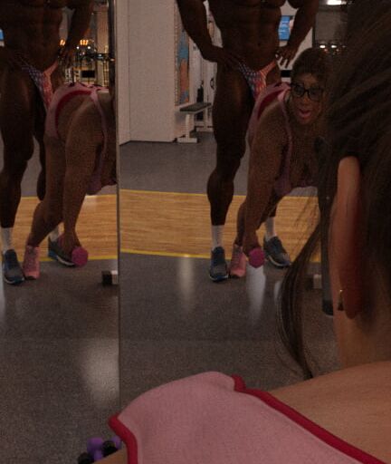 Mom gym butt fuck