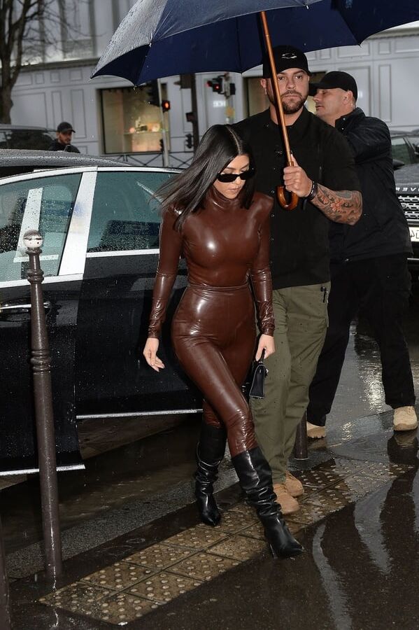Kim and Kourtney in Latex