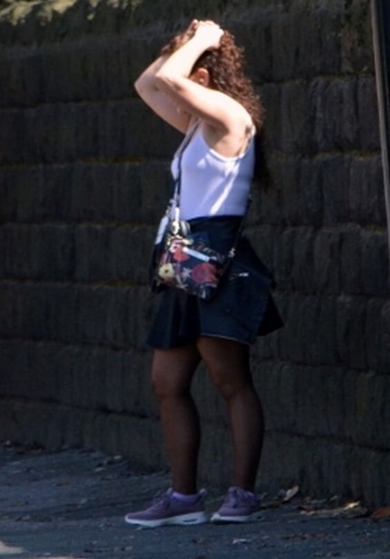 Street Pantyhose - Cheap Brit with Small Tits