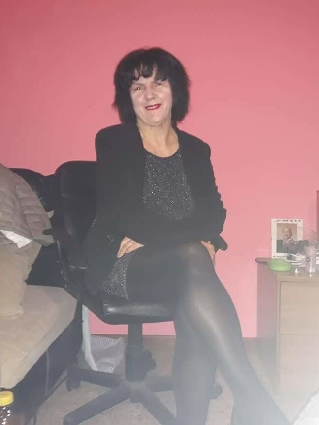 Mature and granny in black stockings