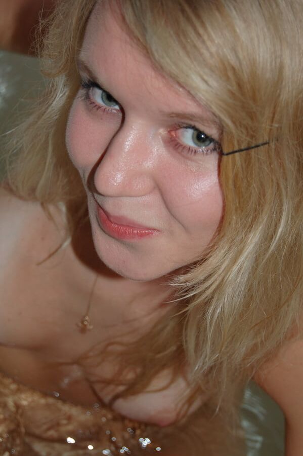 Hot blonde in the shower