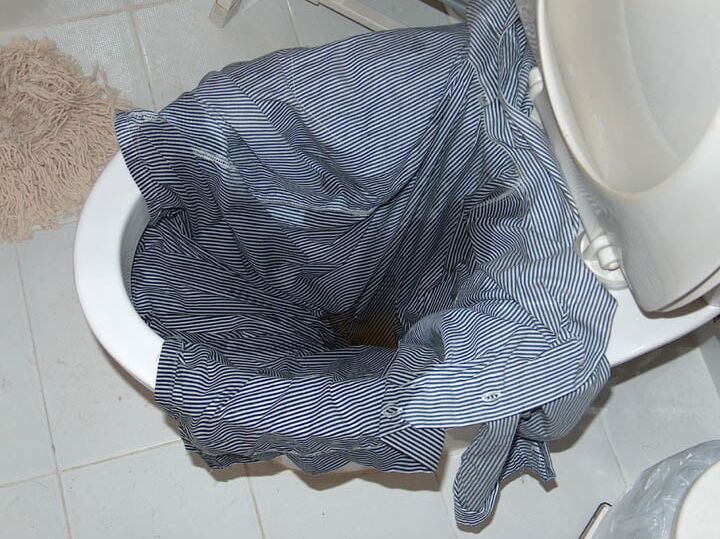 blue striped blouse pissed