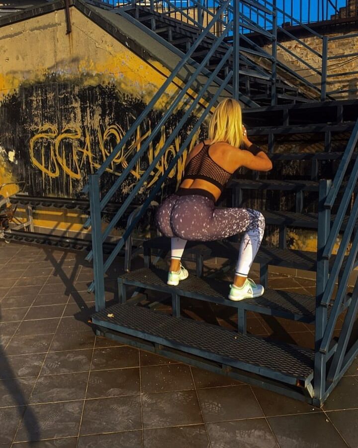 Serbian blonde fitnes whore mom beautiful ass Natasa Knez