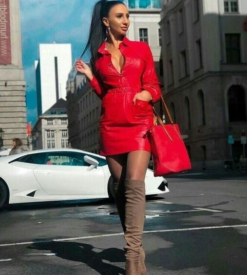 Red Leather Dress - by Redbull