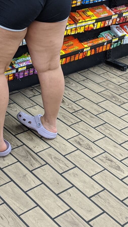This old slut has big legs