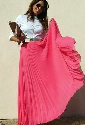 Beauty of a woman in a skirt