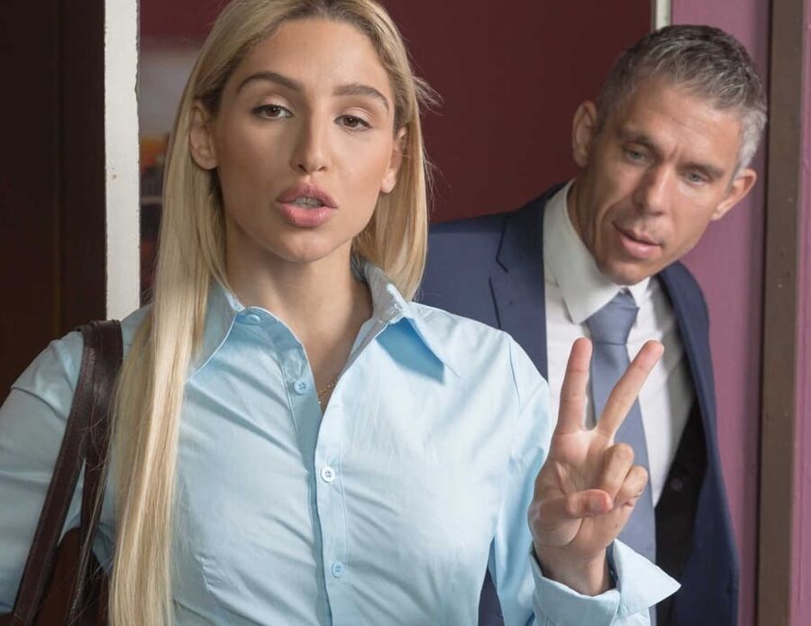 Lovely Secretary Abella, inspiring ride on Boss Cock