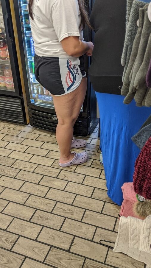This old slut has big legs