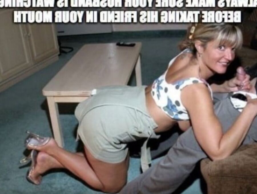 Cuckold hot BBC slutwife captions