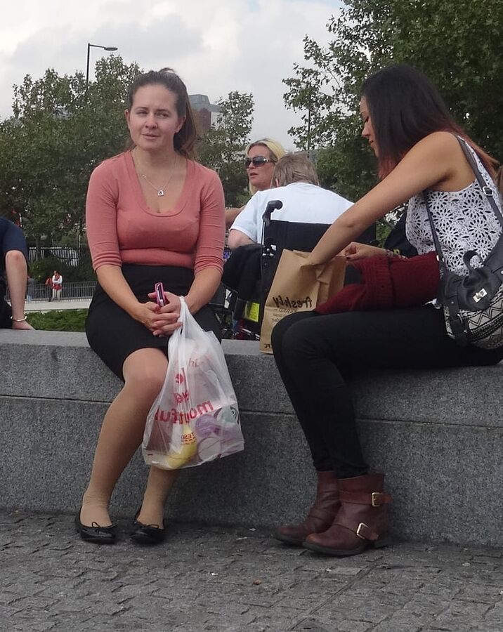 Street Pantyhose - Unhappy Polish Bitch Great Hosed Legs
