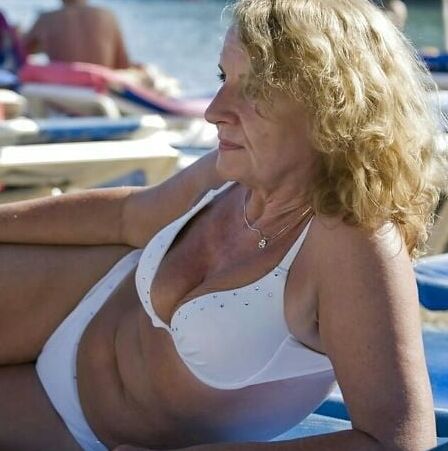 Mature ladies at the beach