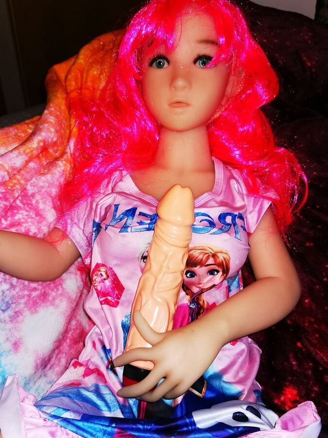 CM WM セックス人形がアナと雪の女王のドレスで遊ぶ