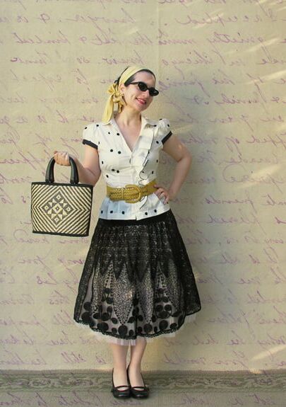 Beauty of a woman in a skirt