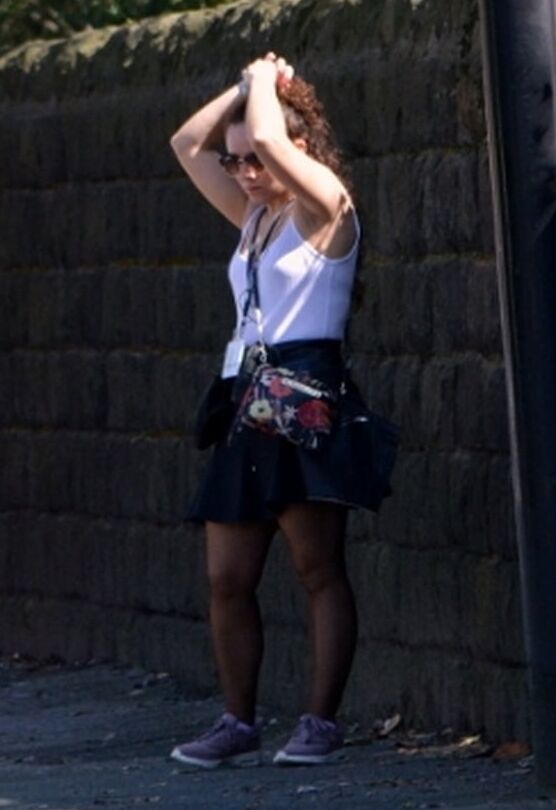 Street Pantyhose - Cheap Brit with Small Tits