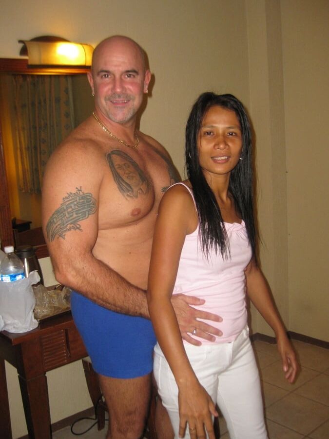 My wife getting unwrapped by a total stranger.