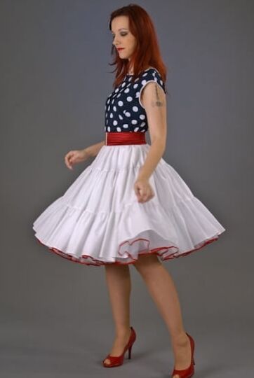 Beauty of a woman in a skirt