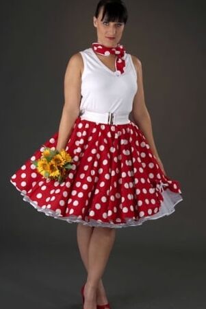 Beauty of a woman in a skirt