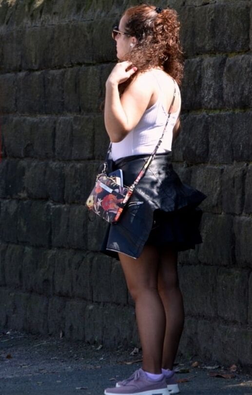 Street Pantyhose - Cheap Brit with Small Tits