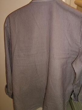 blue striped blouse pissed