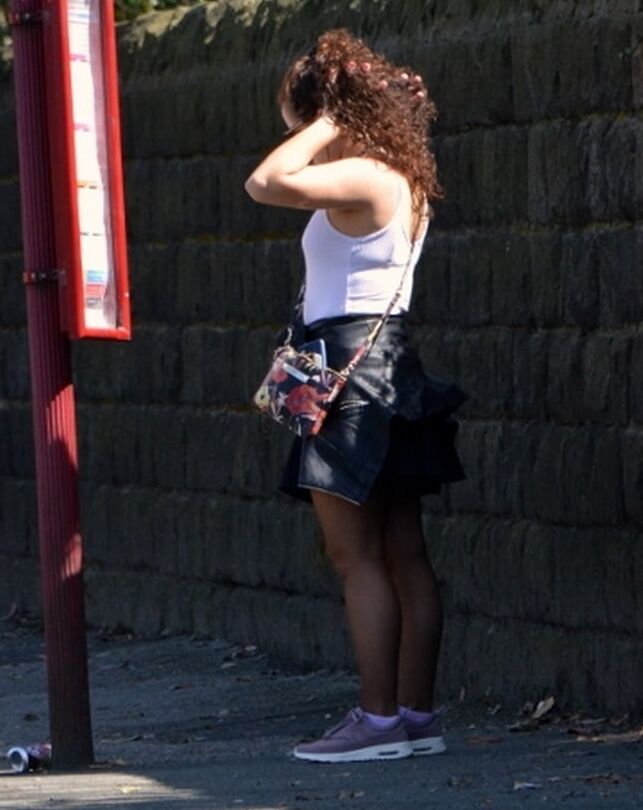 Street Pantyhose - Cheap Brit with Small Tits