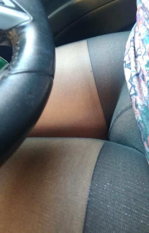 Mature and granny in black stockings