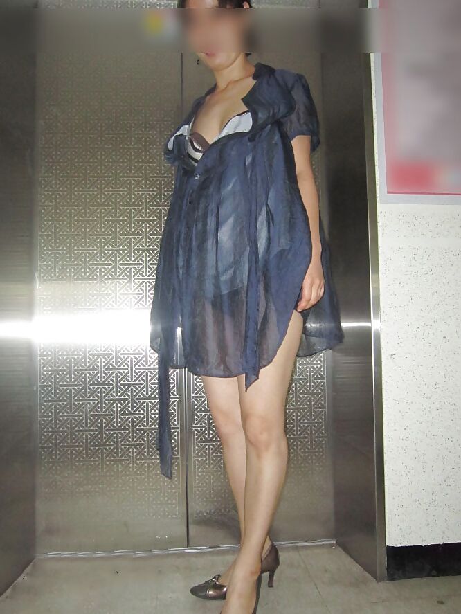 woman in elevator