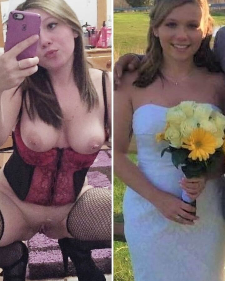 Brides dressed and undressed