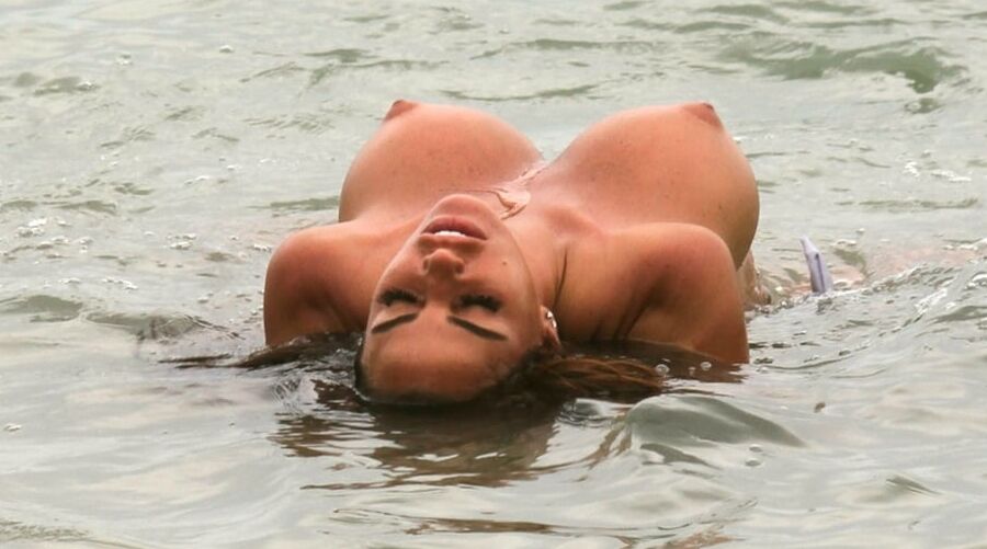 Katie Price beach topless Thailand sep
